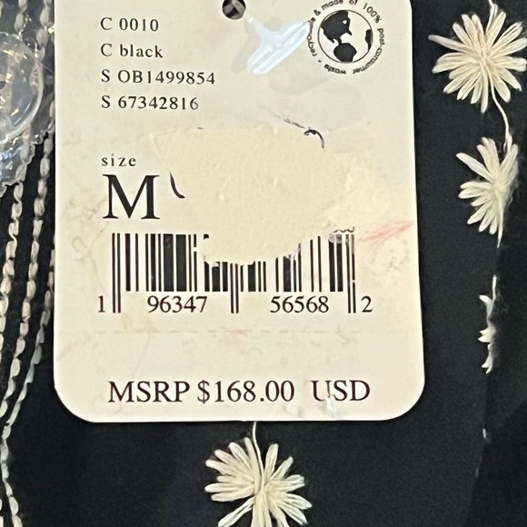 FREE PEOPLE JUNI CRISSCROSS BACK MINI DRESS IN BLACK NWT WOMEN'S SIZE MEDIUM‎ - Picture 16 of 16